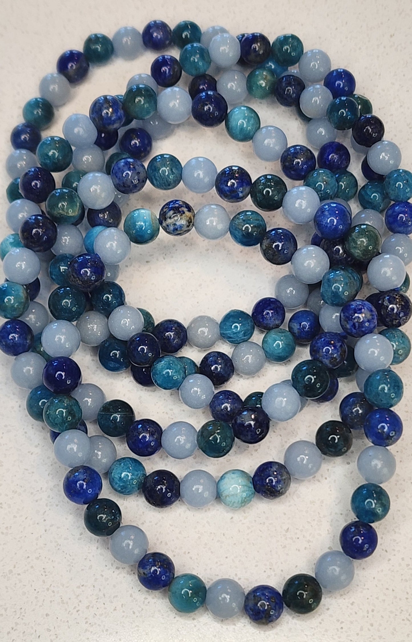 Weight Loss Bracelet- Angelite, Apatite, and Lapis Lazuli