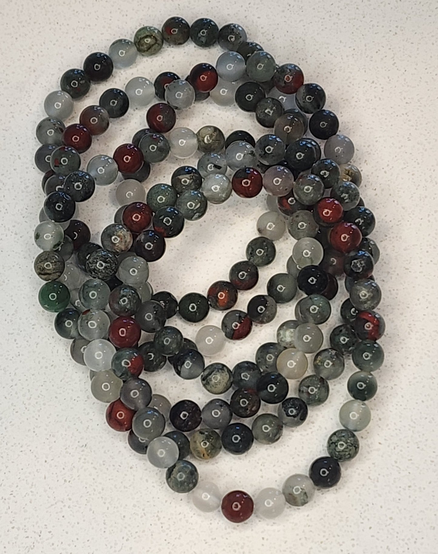 Bloodstone Bracelet- Good fortune, Intuition, Alignment, Good Mood