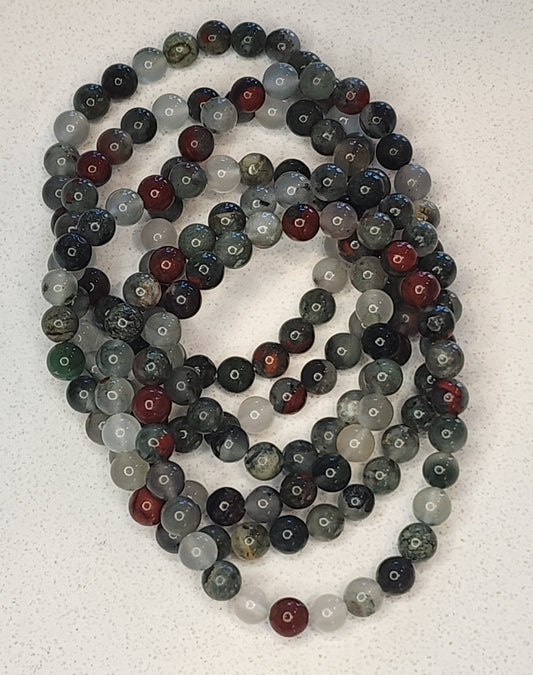 Bloodstone Bracelet- Good fortune, Intuition, Alignment, Good Mood