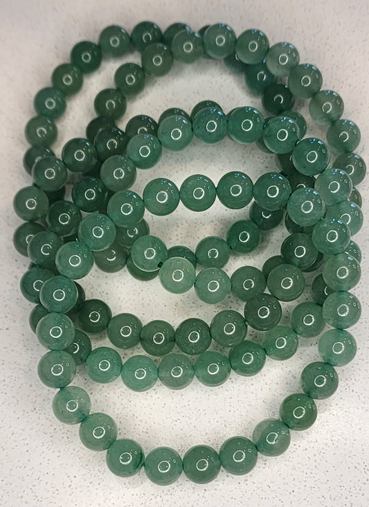 Green Aventurine Bracelet- Healing, Abundance, Growth, Mental Clarity, Luck, Prosperity