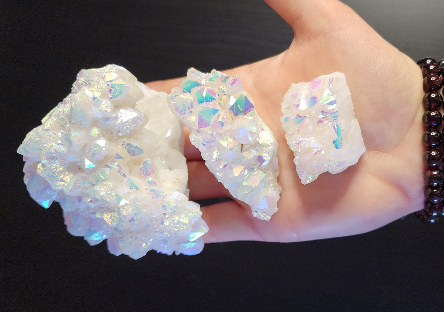 Angel Aura Quartz Cluster - Serenity, Spiritual Connection, Inner Peace