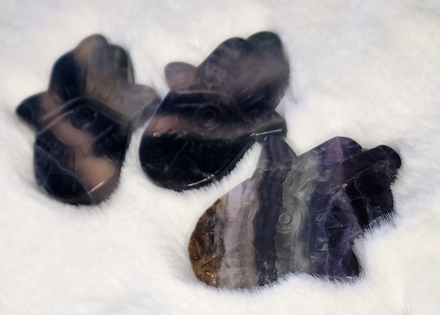 Fluorite Hamas Evil Eye - Protects Aura, Focus, Clarity, Protection, Prevent Weight Gain, Healing