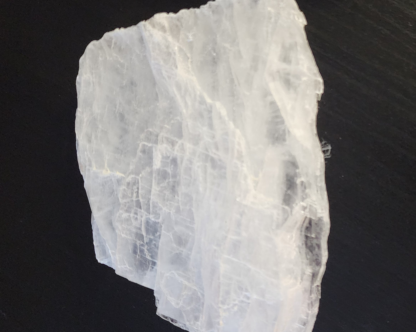 Selenite Raw Slab - Clarity, Peace, Cord Cutting, Energy Cleansing, Higher Consciousness, EMF, Protection