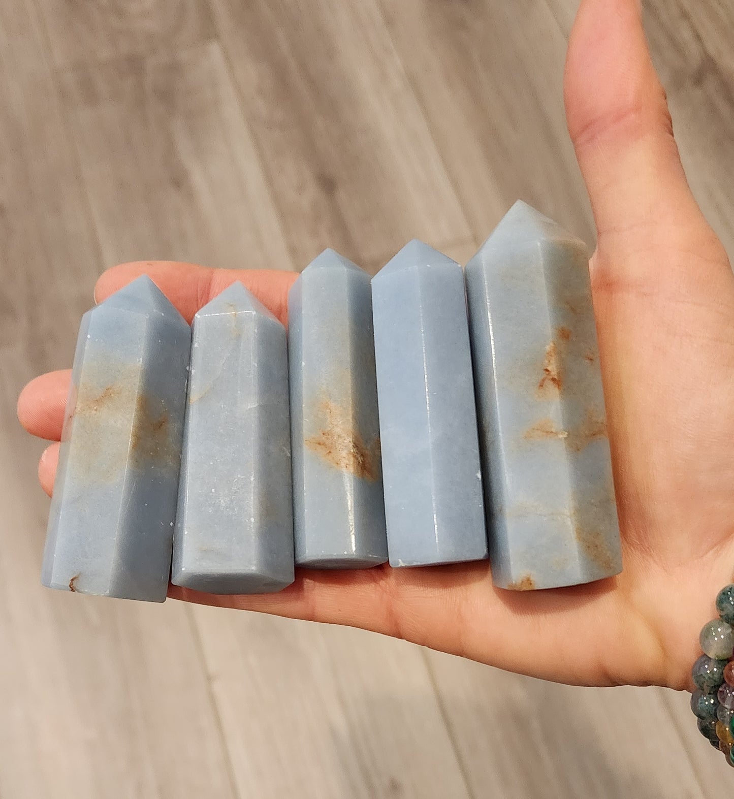 Angelite Tower - Serenity, Spiritual Connection, Communication, Compassion, Weight Release