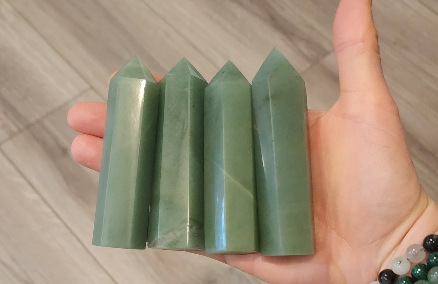 Green Aventurine Tower Point- Healing, Abundance, Growth, Mental Clarity, Luck, Prosperity