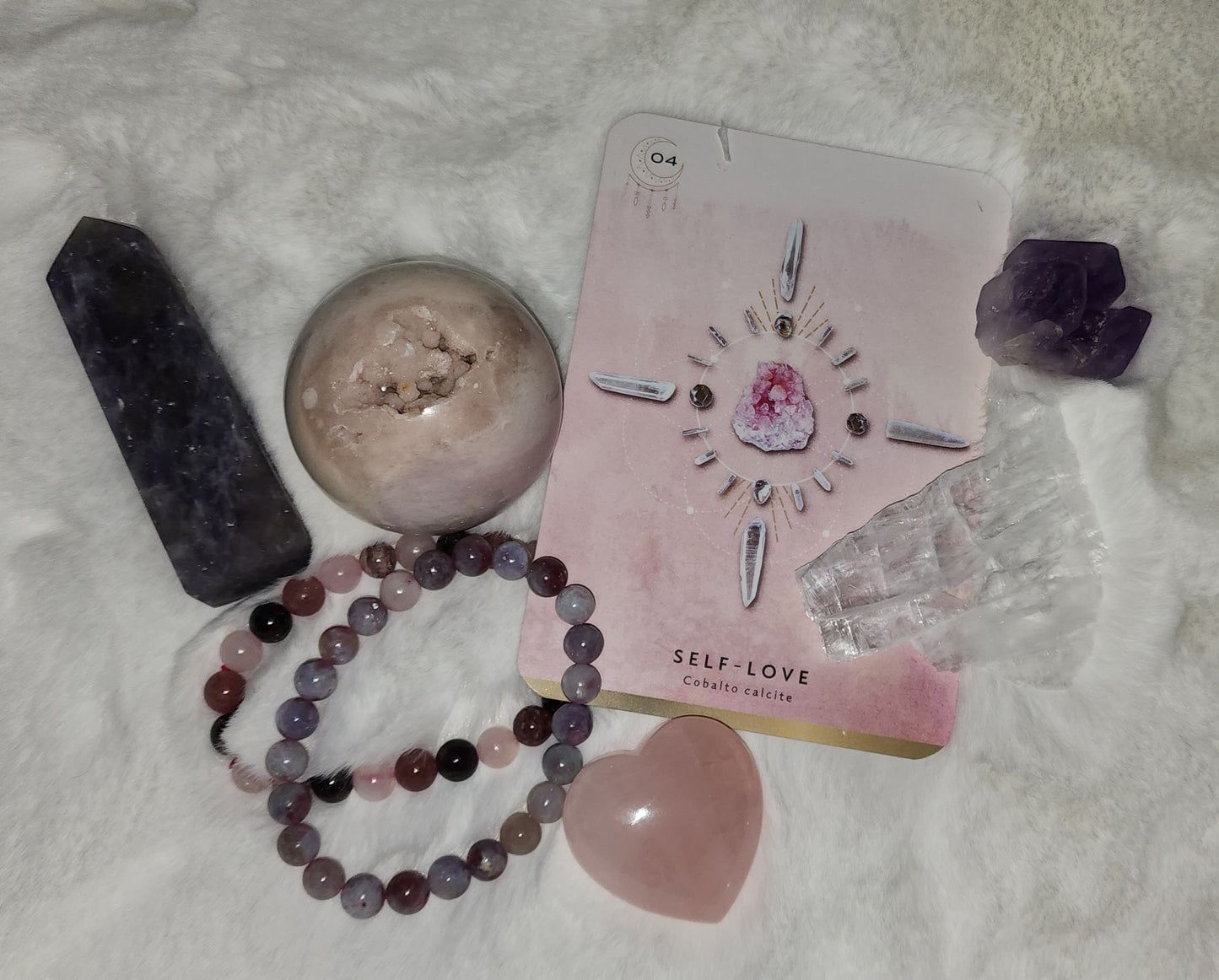 $60 Intuitive Crystal Mystery Box - Personalized, Guided by Oracle Cards