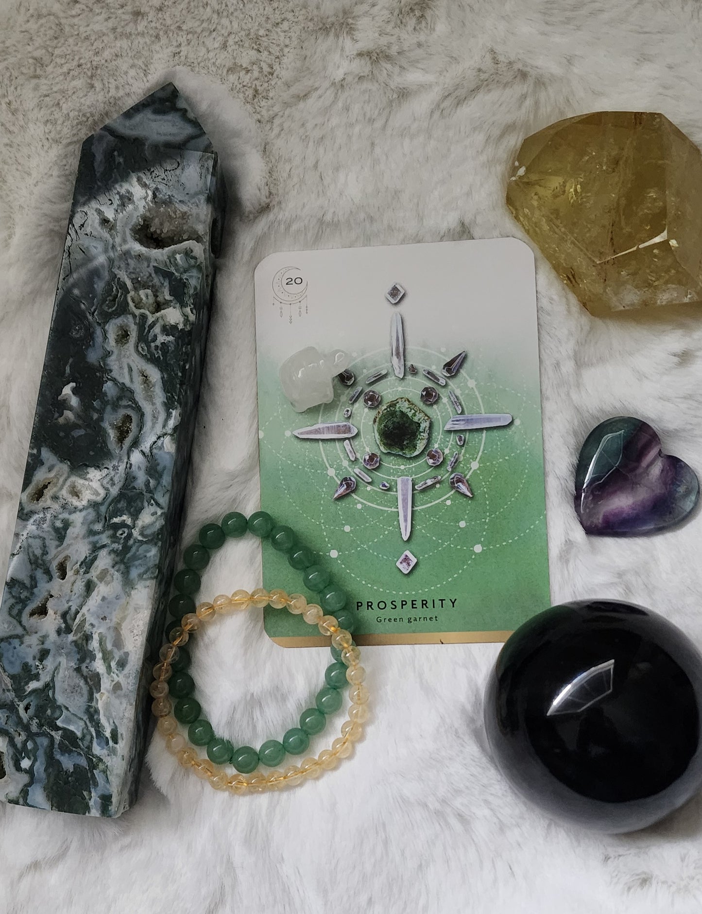 $100 Intuitive Crystal Mystery Box - Personalized, Guided by Oracle Cards