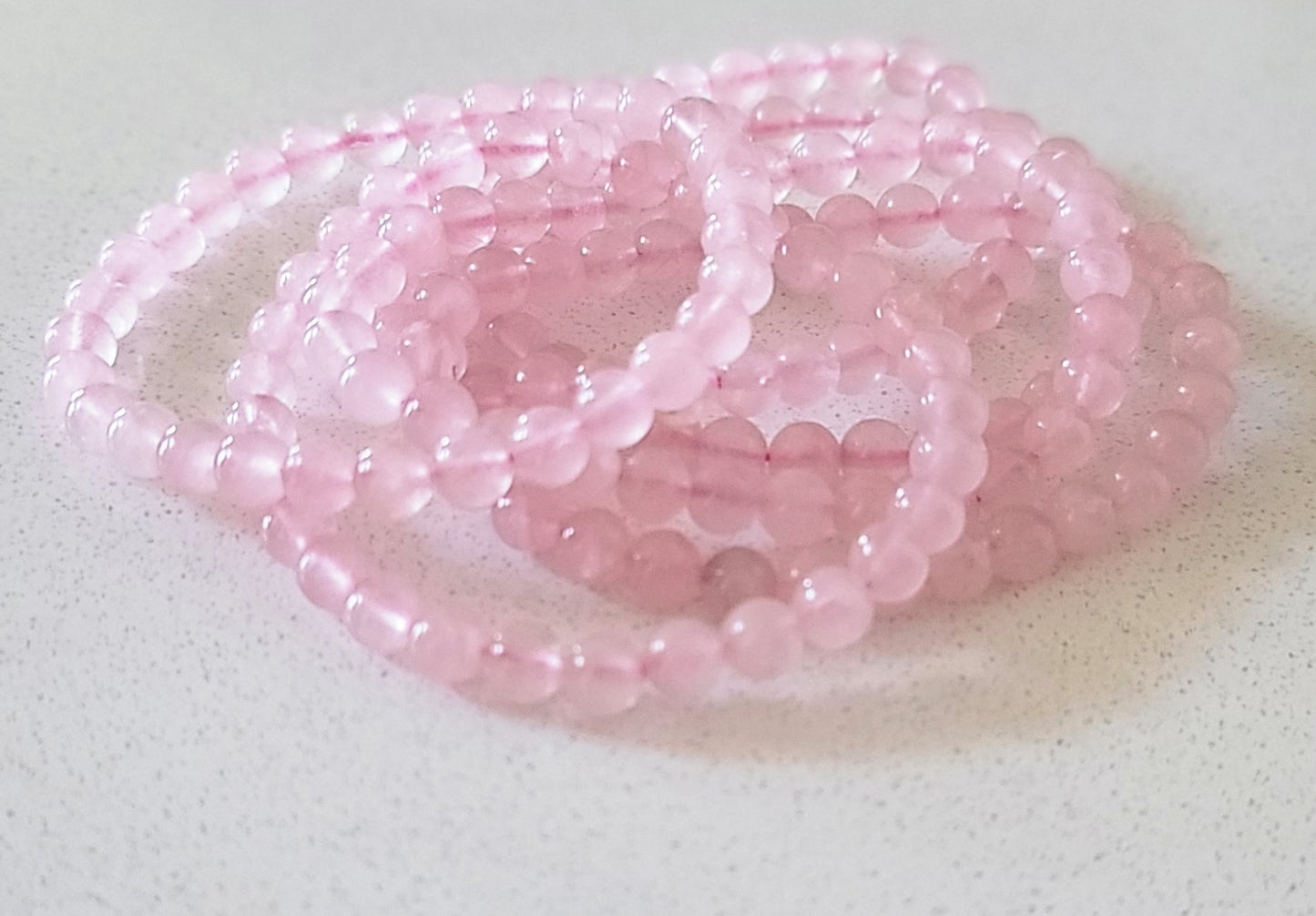 Rose Quartz Bracelet- Opens the heart, promotes love, self-love, deep inner healing, Fertility and peace.