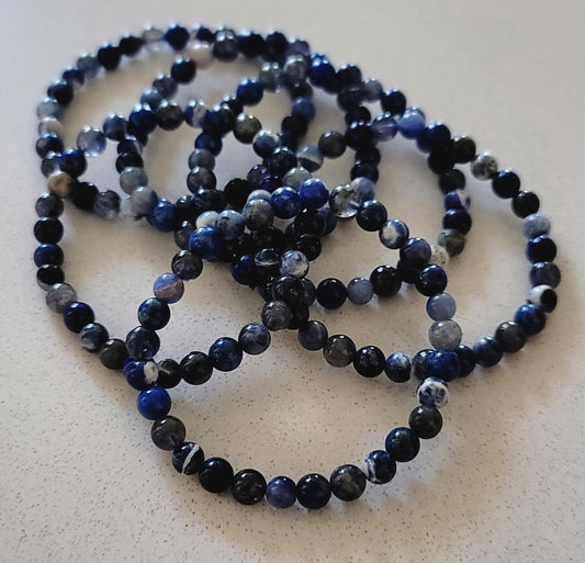 Third Eye Chakra Bracelet- Lazuli, Iolite, and Sodalite