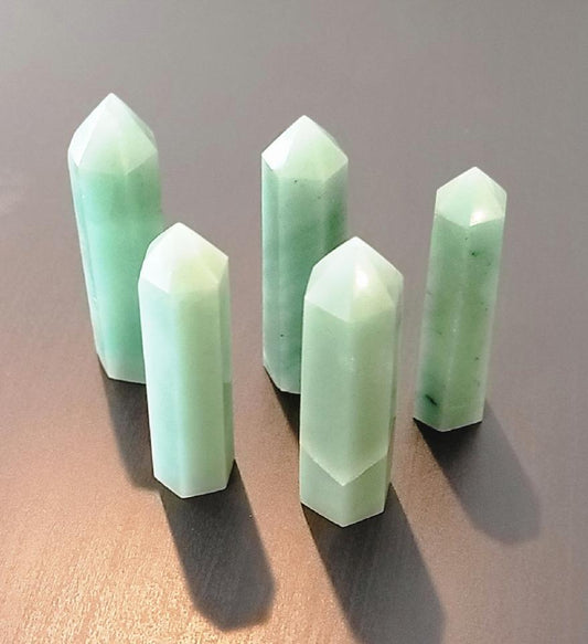 Green Aventurine Tower Point- Healing, Abundance, Growth, Mental Clarity, Luck, Prosperity