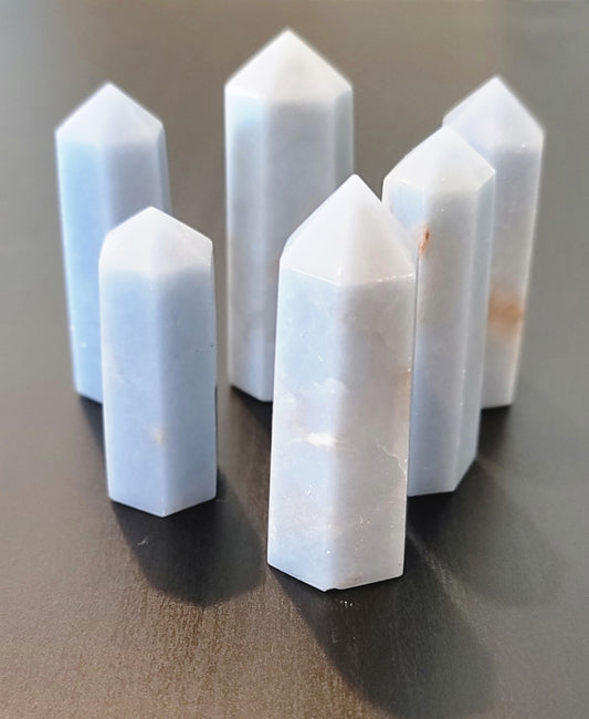 Angelite Tower - Serenity, Spiritual Connection, Communication, Compassion, Weight Release