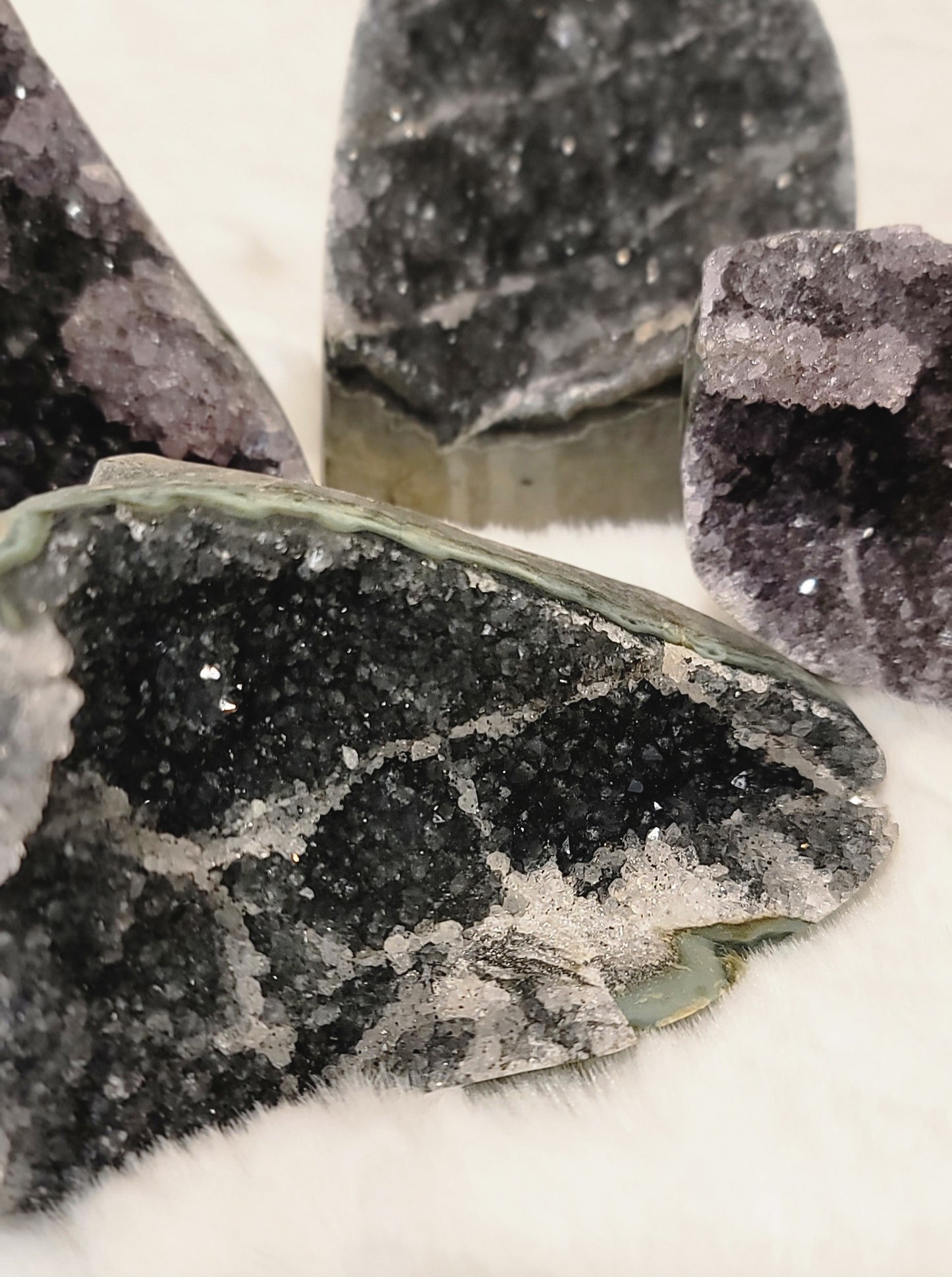 Black Amethyst Natural Cut - Protection, Grounding, Spiritual Growth, Healing